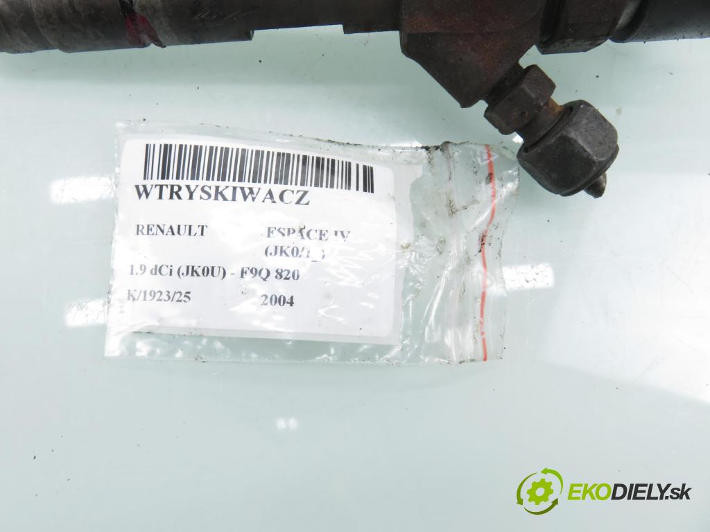 RENAULT ESPACE IV (JK0/1_) MINIVAN 2004 85,00 1.9 dCi 116 - F9Q 820 1870,00 vstrekovač 8200100272 ; 0445110110B (Vstrekovač paliva)