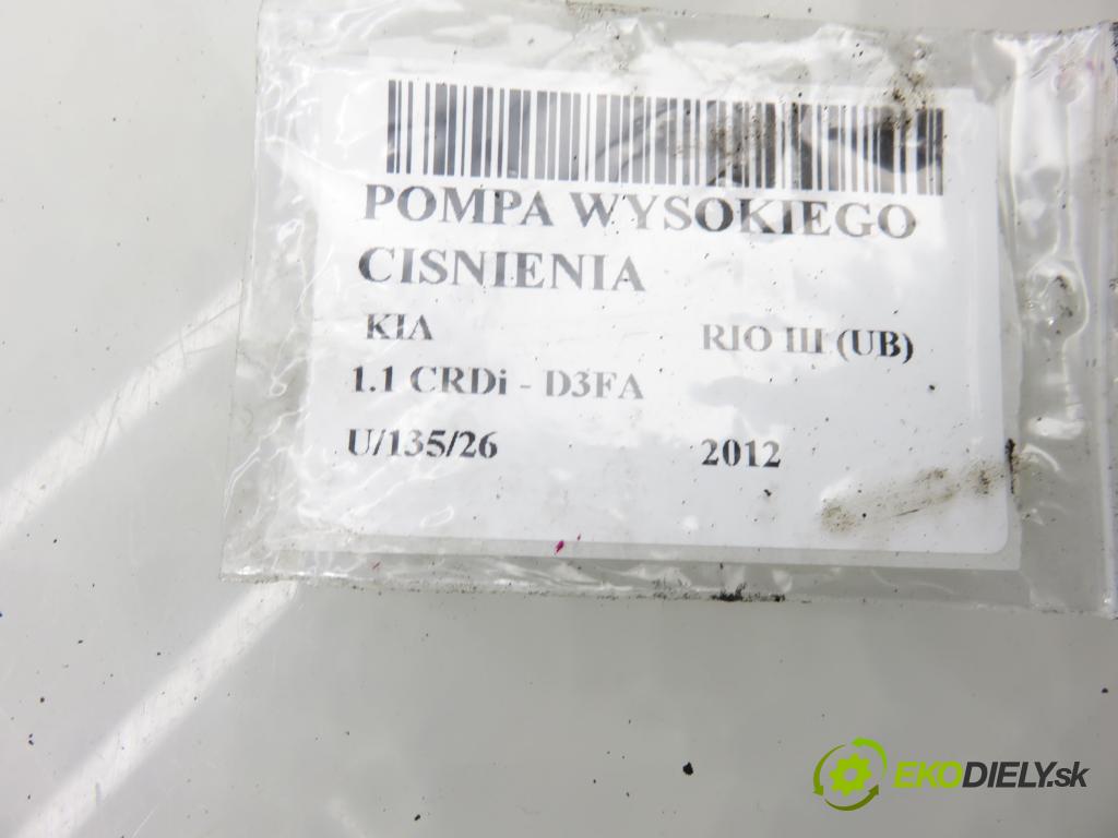 KIA RIO III (UB) HB 2012 55,00 1.1 CRDi - D3FA 1120,00 Pumpa vysokého tlaku 28277574 ; 331002A710