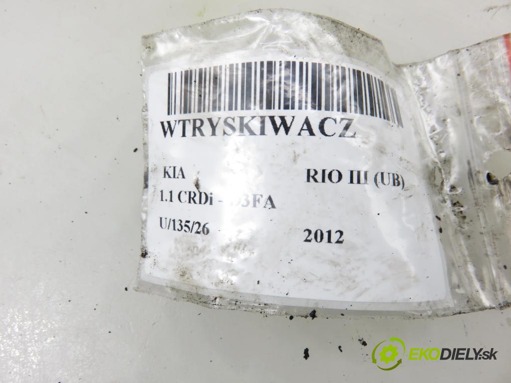 KIA RIO III (UB) HB 2012 55,00 1.1 CRDi - D3FA 1120,00 vstrekovač 338002A780 ; EMBR00203D (Vstrekovač paliva)