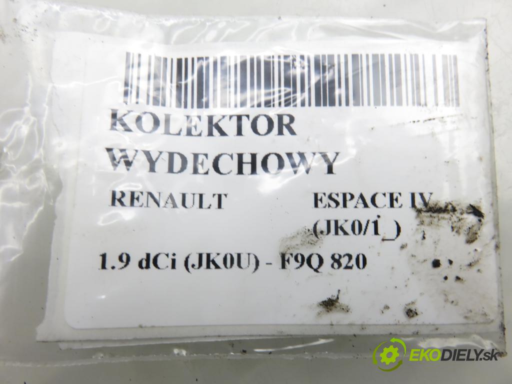 RENAULT ESPACE IV (JK0/1_) MINIVAN 2004 85,00 1.9 dCi 116 - F9Q 820 1870,00 Potrubie VYČERPAT: 091430 (Výfukové potrubie)