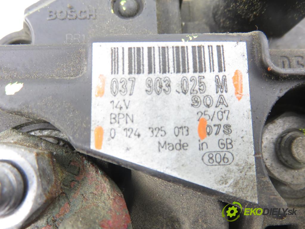 VW POLO (9N_) HB 2003 55,00 1.4 TDI - BAY 1422,00 Alternátor 037903025M ; 0124325013 (Alternátor)
