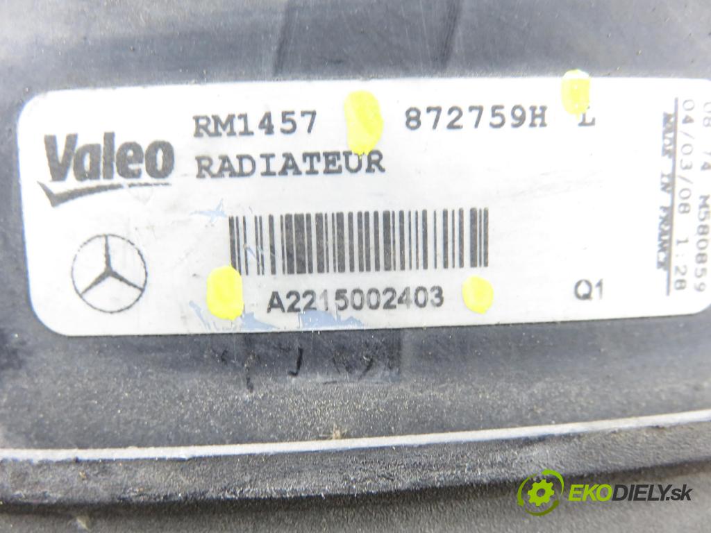 MERCEDES-BENZ KLASA S (W221) SEDAN 2008 200,00 S 350 (221.056, 221.156) - M 272.965 3498,00 chladič vody 2215002403 ; 872759H