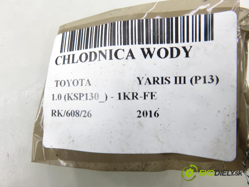 TOYOTA YARIS (_P13_) HB 2016 51,00 1.0 (KSP130_) 69 - 1KR-FE 998,00 chladič vody MF4221333845