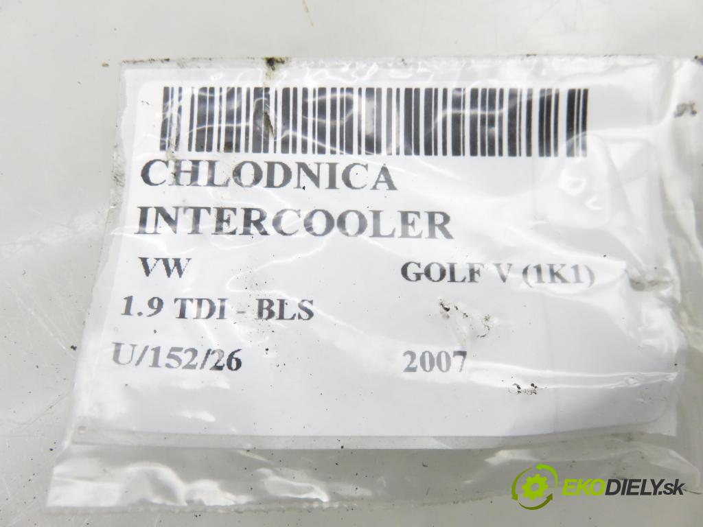 VW GOLF V (1K1) HB 2007 77,00 1.9 TDI - BLS 1896,00 chladič intercooler 1K0145928D
