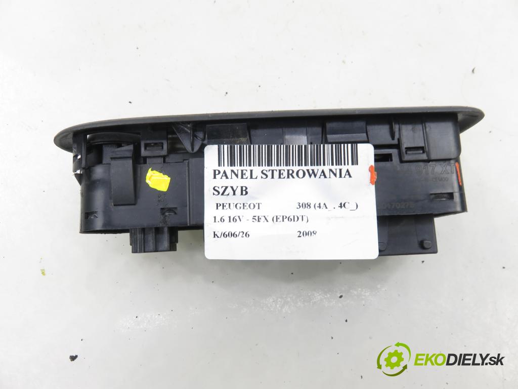 PEUGEOT 308 (4A_, 4C_) HB 2008 110,00 1.6 THP 150 - 5FX (EP6DT) 1598,00 Panel ovládania okien 96644917XT