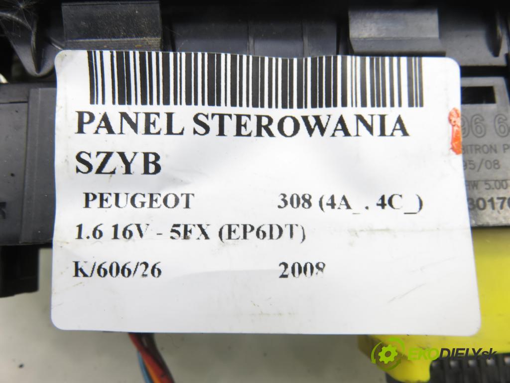 PEUGEOT 308 (4A_, 4C_) HB 2008 110,00 1.6 THP 150 - 5FX (EP6DT) 1598,00 Panel ovládania okien 96644917XT