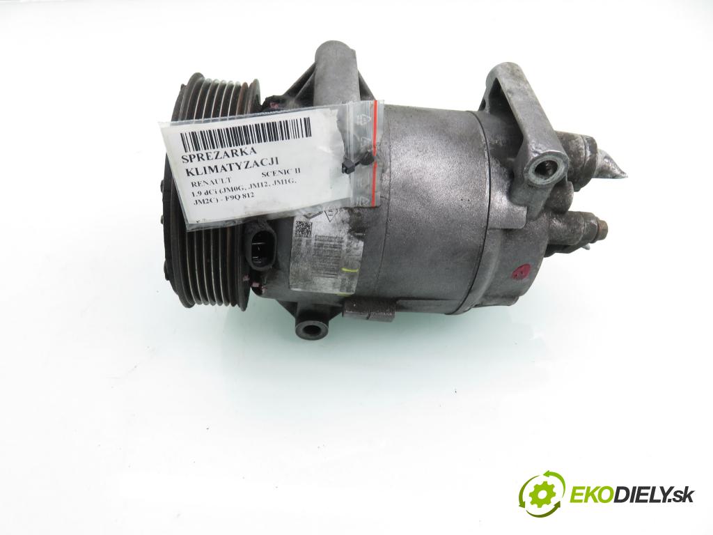 RENAULT SCENIC II (JM0/1_) MINIVAN 2003 88,00 1.9 dCi 120 - F9Q 812 1870,00 KOMPRESOR: klimatizácie 8200457418 ; 01140170 (Kompresor klimatizácie)