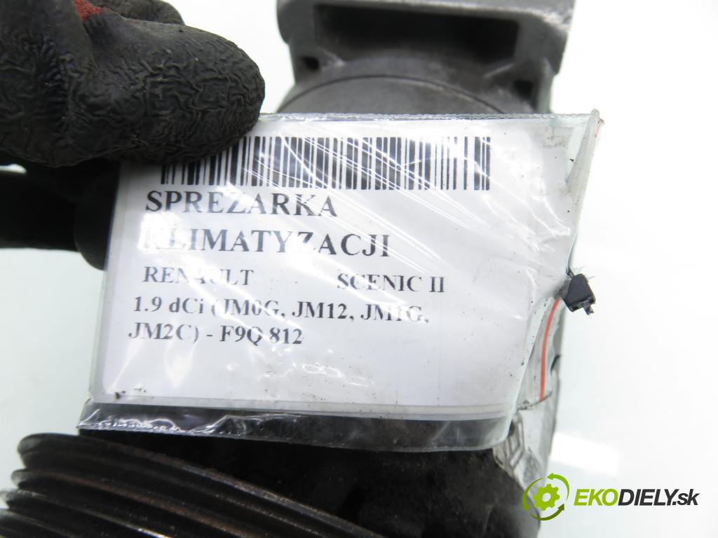 RENAULT SCENIC II (JM0/1_) MINIVAN 2003 88,00 1.9 dCi 120 - F9Q 812 1870,00 KOMPRESOR: klimatizácie 8200457418 ; 01140170 (Kompresor klimatizácie)