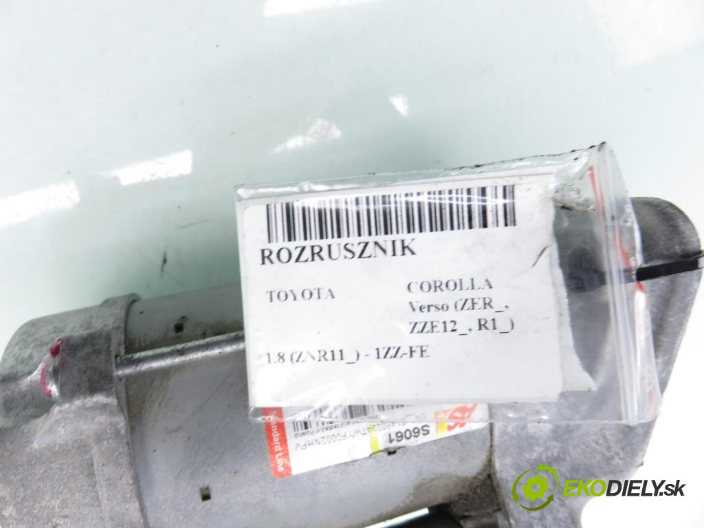 TOYOTA COROLLA Verso (ZER_, ZZE12_, R1_) VAN 2007 95,00 1.8 (ZNR11_) 129 - 1ZZ-FE 1794,00 Štartér S6061 (Štartér)