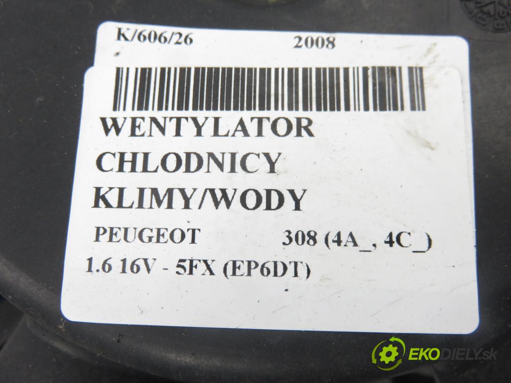 PEUGEOT 308 (4A_, 4C_) HB 2008 110,00 1.6 THP 150 - 5FX (EP6DT) 1598,00 Ventilátor chladič klíma/voda 874716T