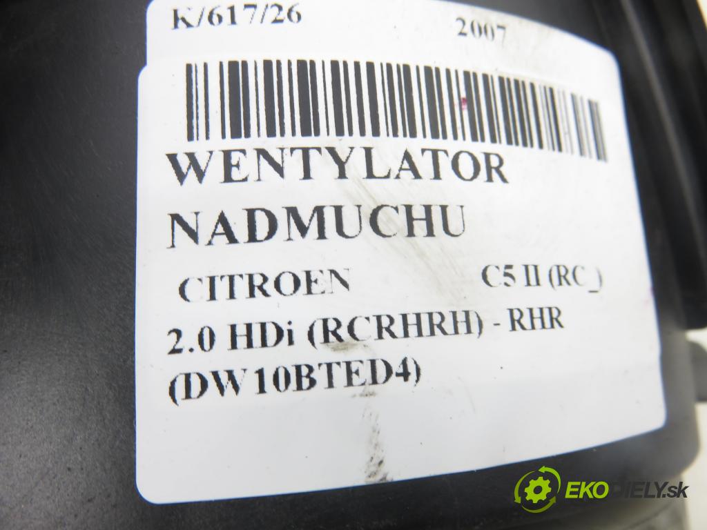CITROEN C5 II (RC_) LIFTBACK 2007 100,00 2.0 HDi 136 - RHR (DW10BTED4) 1997,00 Ventilátor vetráku 4PUH18456BA ; 7737080901AA