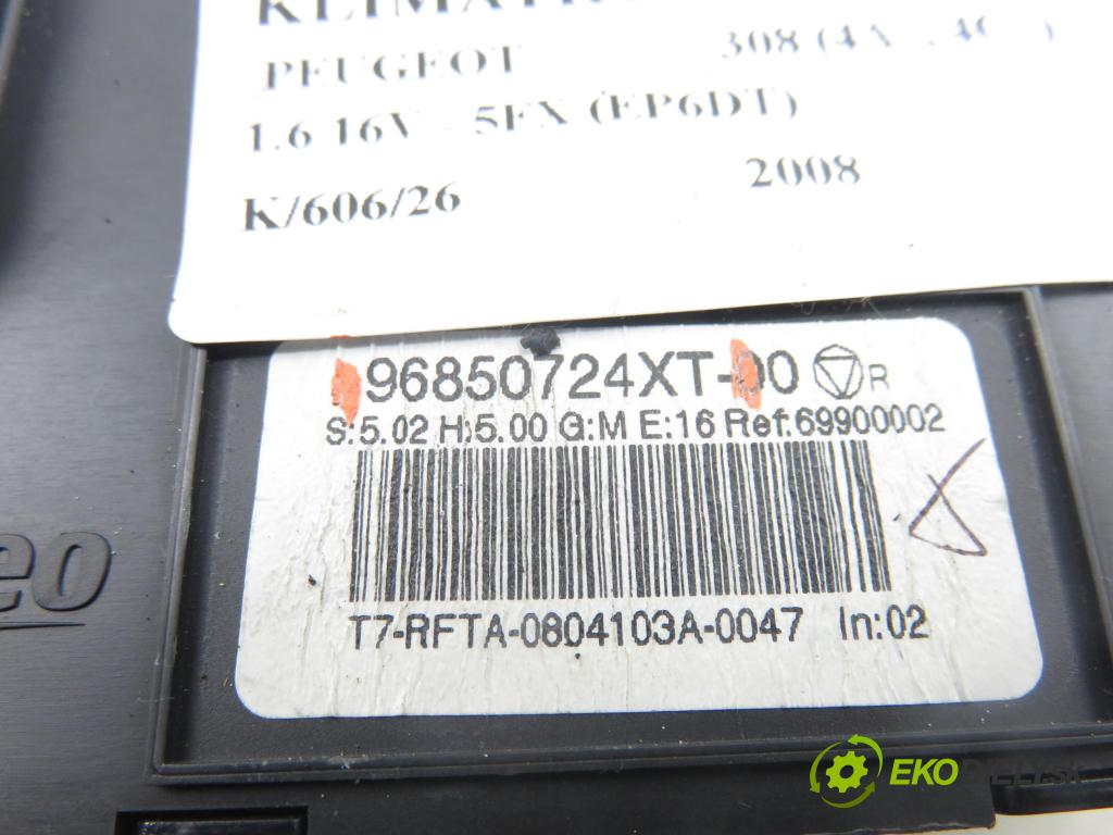 PEUGEOT 308 (4A_, 4C_) HB 2008 110,00 1.6 THP 150 - 5FX (EP6DT) 1598,00 Panel kúrenia KLIMATRONIK 96850724XT