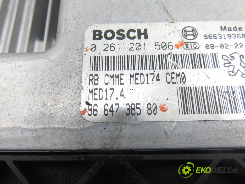 PEUGEOT 308 (4A_, 4C_) HB 2008 110,00 1.6 THP 150 - 5FX (EP6DT) 1598,00 Riadiaca jednotka Motor 0261201506 ; 9664738580