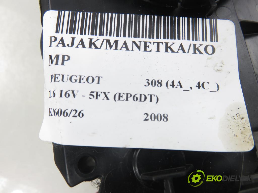 PEUGEOT 308 (4A_, 4C_) HB 2008 110,00 1.6 THP 150 - 5FX (EP6DT) 1598,00 páčka/prepínač 96638787XT