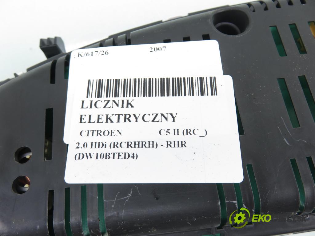 CITROEN C5 II (RC_) LIFTBACK 2007 100,00 2.0 HDi 136 - RHR (DW10BTED4) 1997,00 Prístrojovka elektrický 9655609180