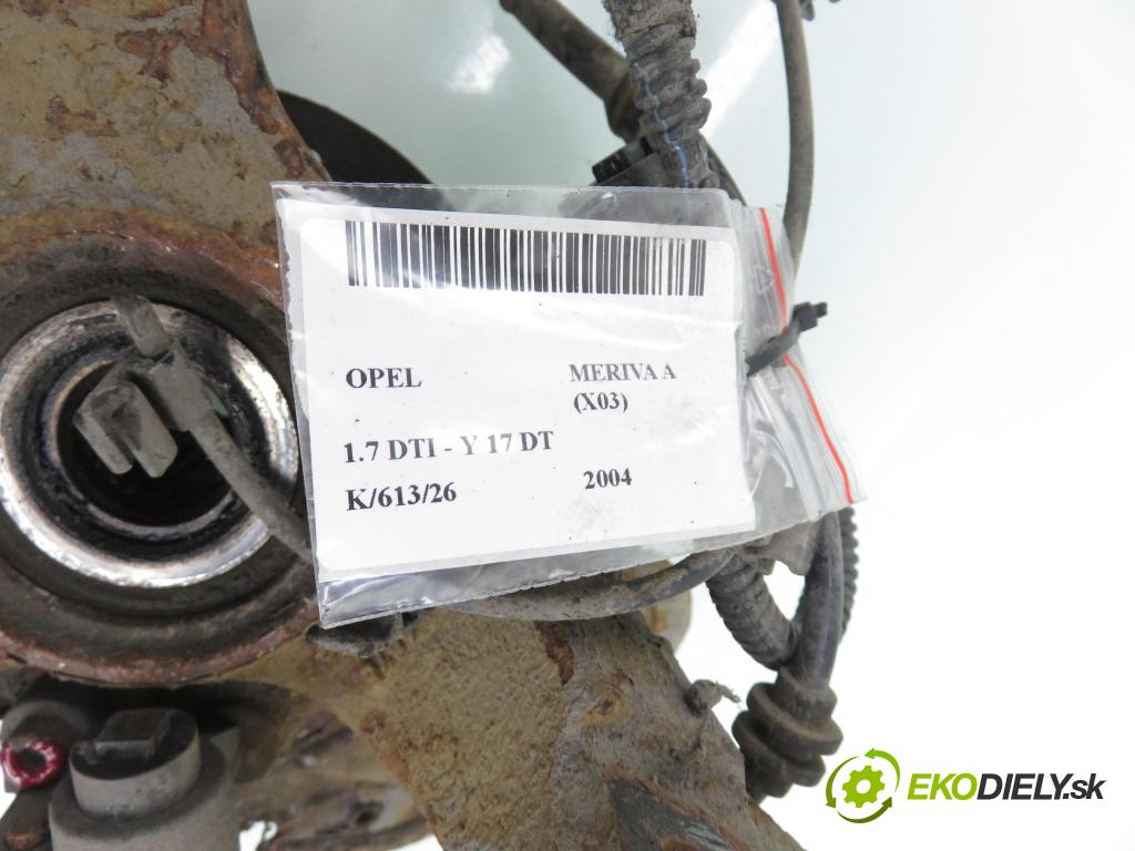 OPEL MERIVA A nadwozie wielkoprzestrzenne (MPV) (X03) HB 2004 55,00 1.7 DTI 75 - Y 17 DT 1686,00 náboj PP ABS