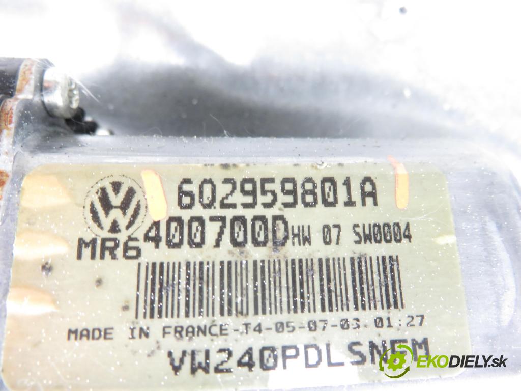 VW POLO (9N_) HB 2003 55,00 1.4 TDI - BAY 1422,00 Mechanizmus okien 3D 6Q2959801A ; 6Q0837762