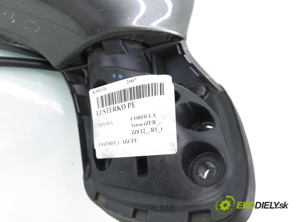 TOYOTA COROLLA Verso (ZER_, ZZE12_, R1_) VAN 2007 95,00 1.8 (ZNR11_) 129 - 1ZZ-FE 1794,00 Spätné zrkadlo