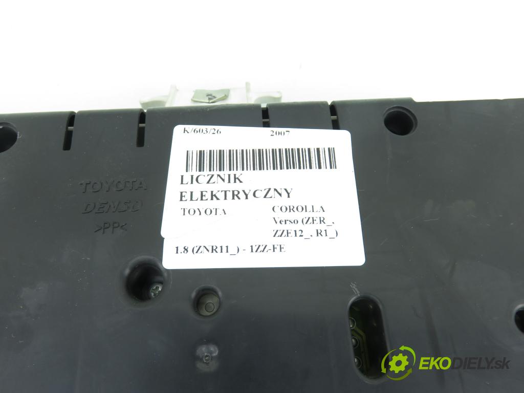 TOYOTA COROLLA Verso (ZER_, ZZE12_, R1_) VAN 2007 95,00 1.8 (ZNR11_) 129 - 1ZZ-FE 1794,00 Prístrojovka elektrický 838000F021A