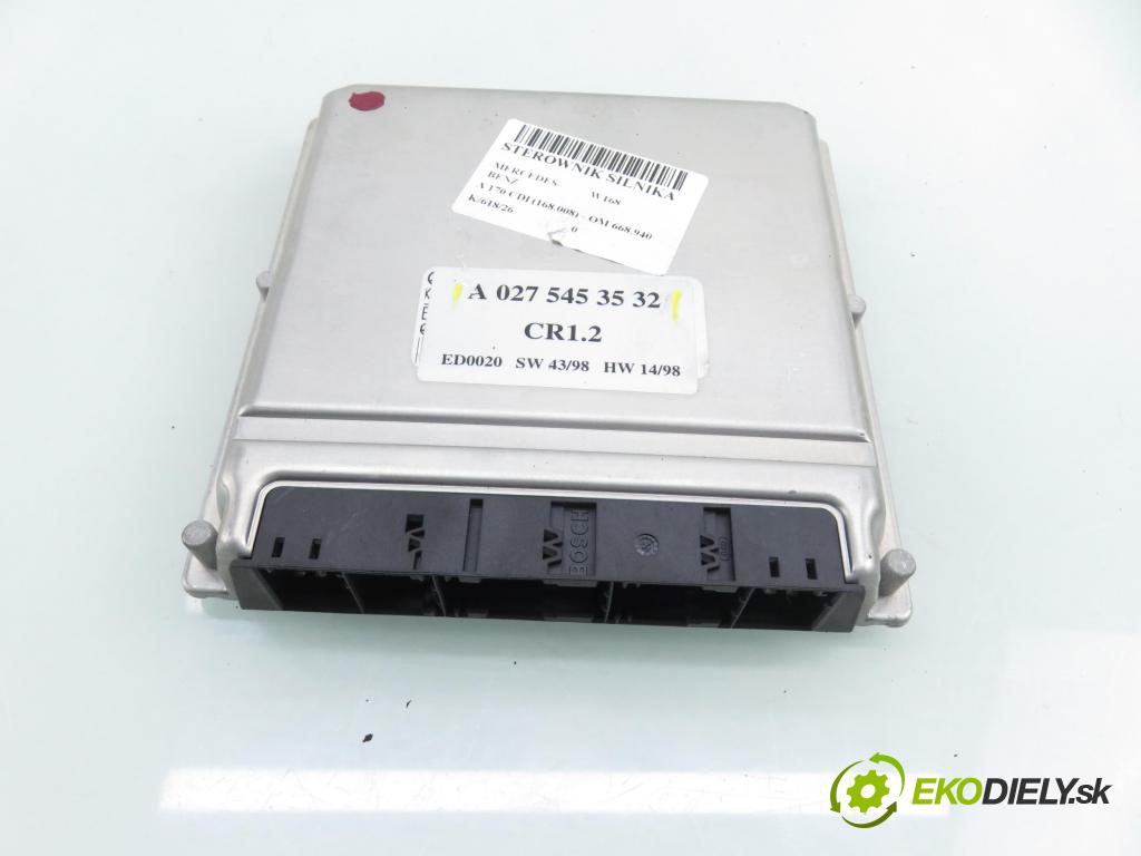 MERCEDES-BENZ KLASA A (W168) HB 1999 66,00 1.7 CDI 90 1689,00 Riadiaca jednotka Motor 0275453532