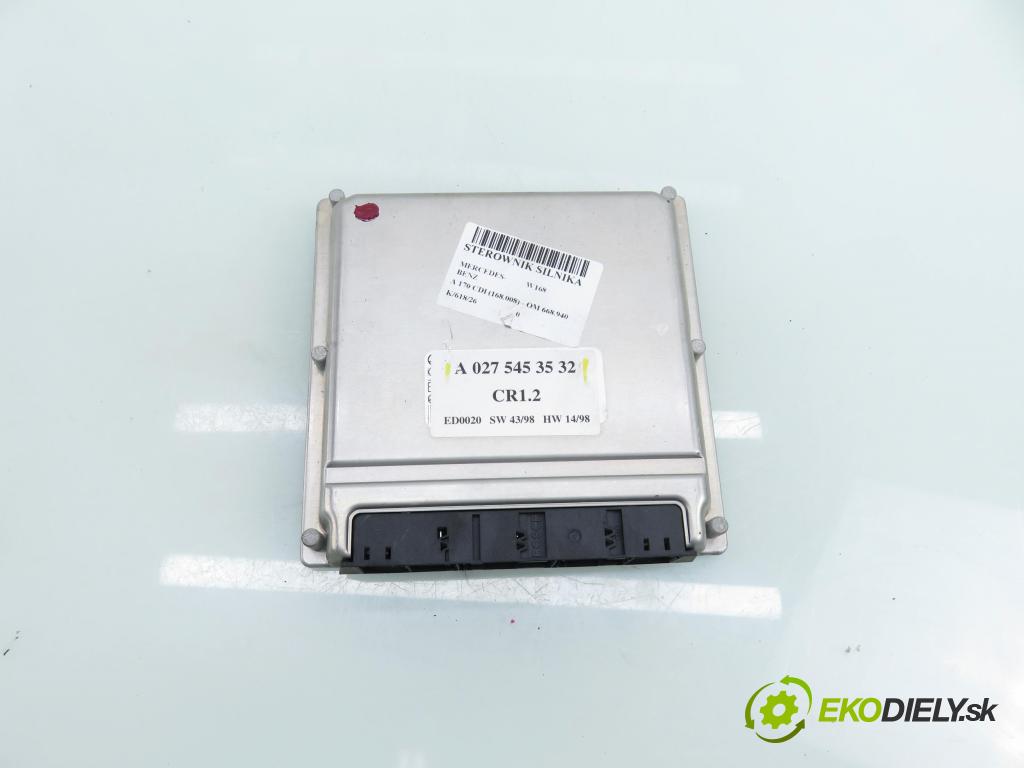 MERCEDES-BENZ KLASA A (W168) HB 1999 66,00 1.7 CDI 90 1689,00 Riadiaca jednotka Motor 0275453532