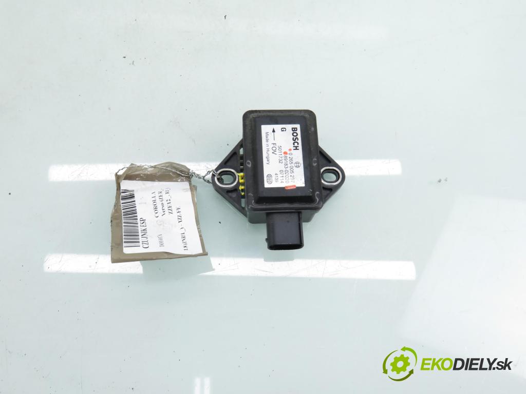 TOYOTA COROLLA Verso (ZER_, ZZE12_, R1_) VAN 2007 95,00 1.8 (ZNR11_) 129 - 1ZZ-FE 1794,00 Snímač ESP 0265005297 ; 8918302020