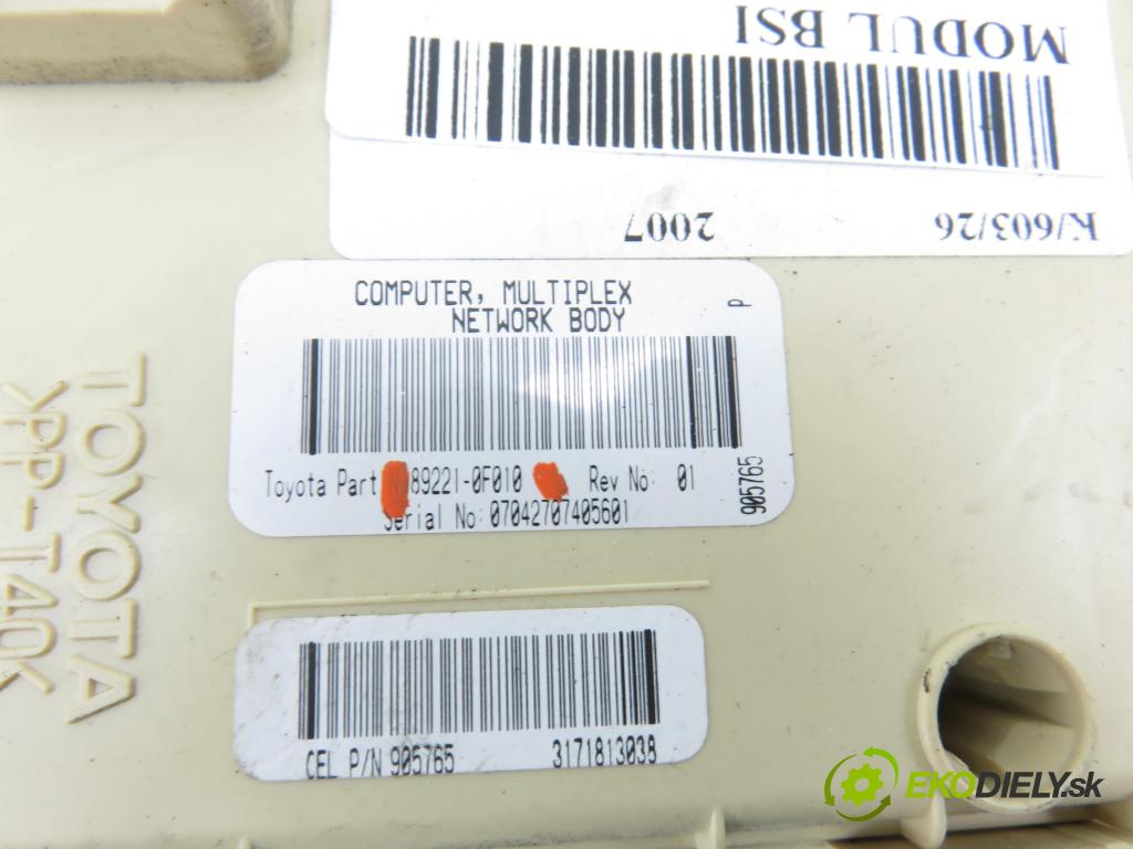 TOYOTA COROLLA Verso (ZER_, ZZE12_, R1_) VAN 2007 95,00 1.8 (ZNR11_) 129 - 1ZZ-FE 1794,00 MODUL BSI 892210F010