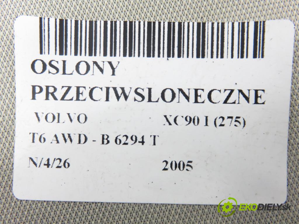 VOLVO XC90 I (275) SUV 2005 200,00 T6 AWD - B 6294 T 2922,00 KRYTY SLUNEČNÍ SVĚTLO