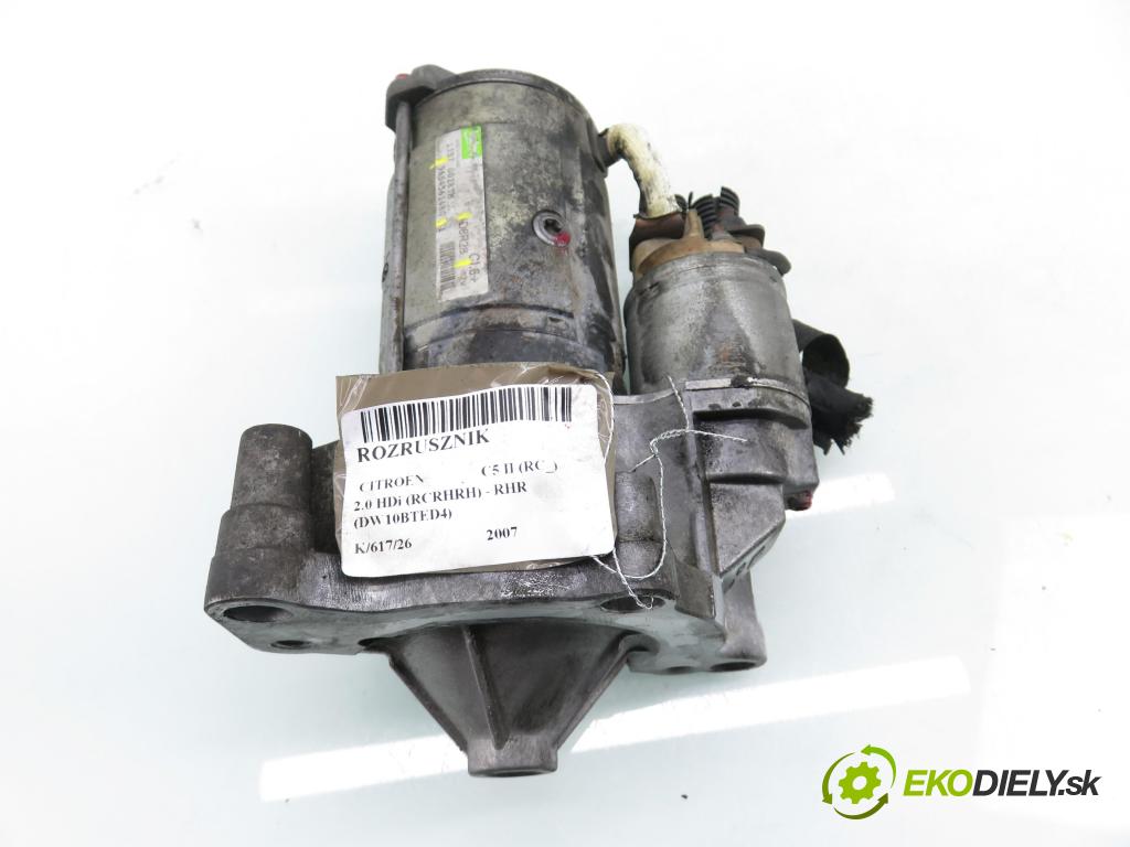 CITROEN C5 II (RC_) LIFTBACK 2007 100,00 2.0 HDi 136 - RHR (DW10BTED4) 1997,00 Štartér 9654561480 ; D8R28 (Štartér)