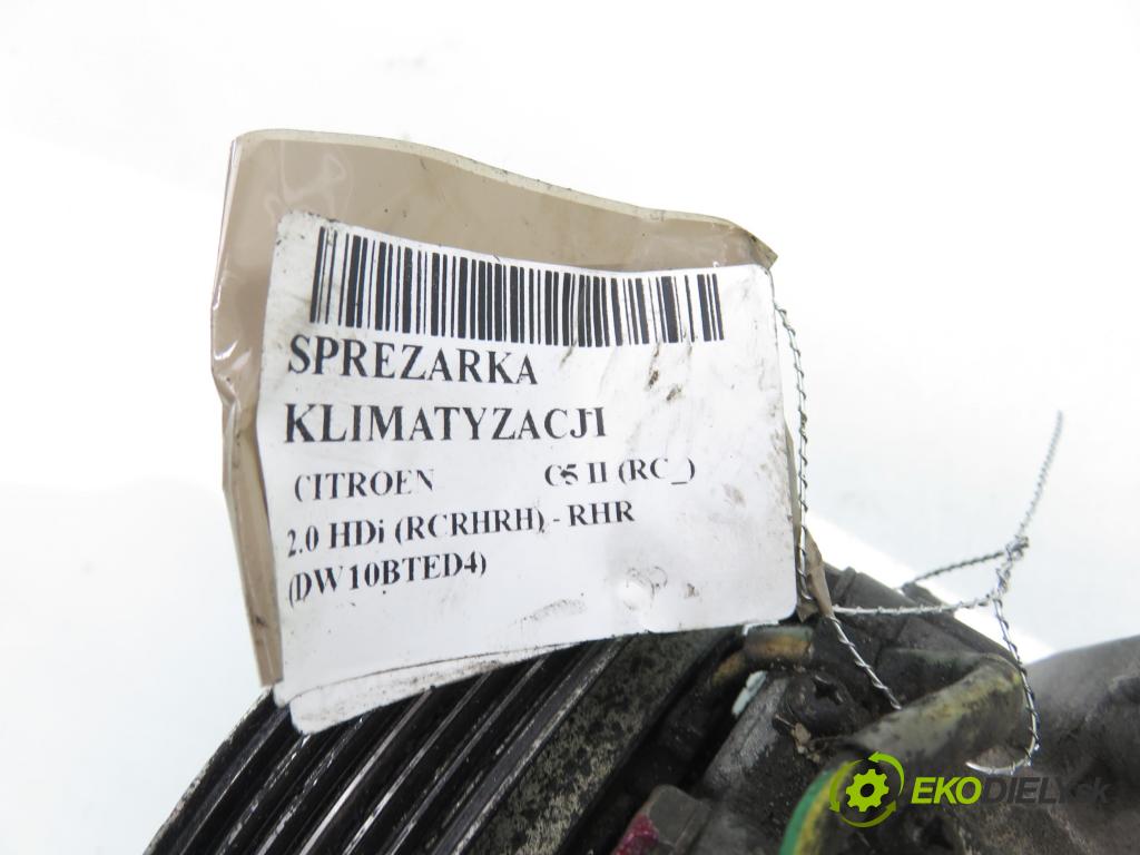 CITROEN C5 II (RC_) LIFTBACK 2007 100,00 2.0 HDi 136 - RHR (DW10BTED4) 1997,00 KOMPRESOR: klimatizácie 9654764280 (Kompresor klimatizácie)