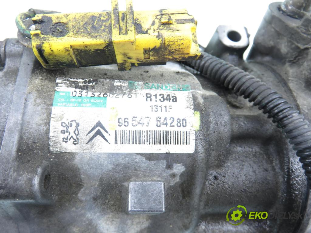 CITROEN C5 II (RC_) LIFTBACK 2007 100,00 2.0 HDi 136 - RHR (DW10BTED4) 1997,00 KOMPRESOR: klimatizácie 9654764280 (Kompresor klimatizácie)