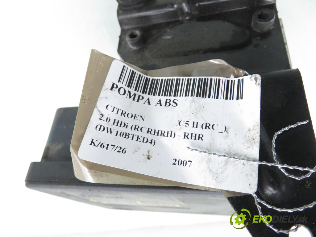 CITROEN C5 II (RC_) LIFTBACK 2007 100,00 2.0 HDi 136 - RHR (DW10BTED4) 1997,00 Pumpa ABS 10096011653 ; 9659770580 ; 10020602334 (Pumpa ABS)