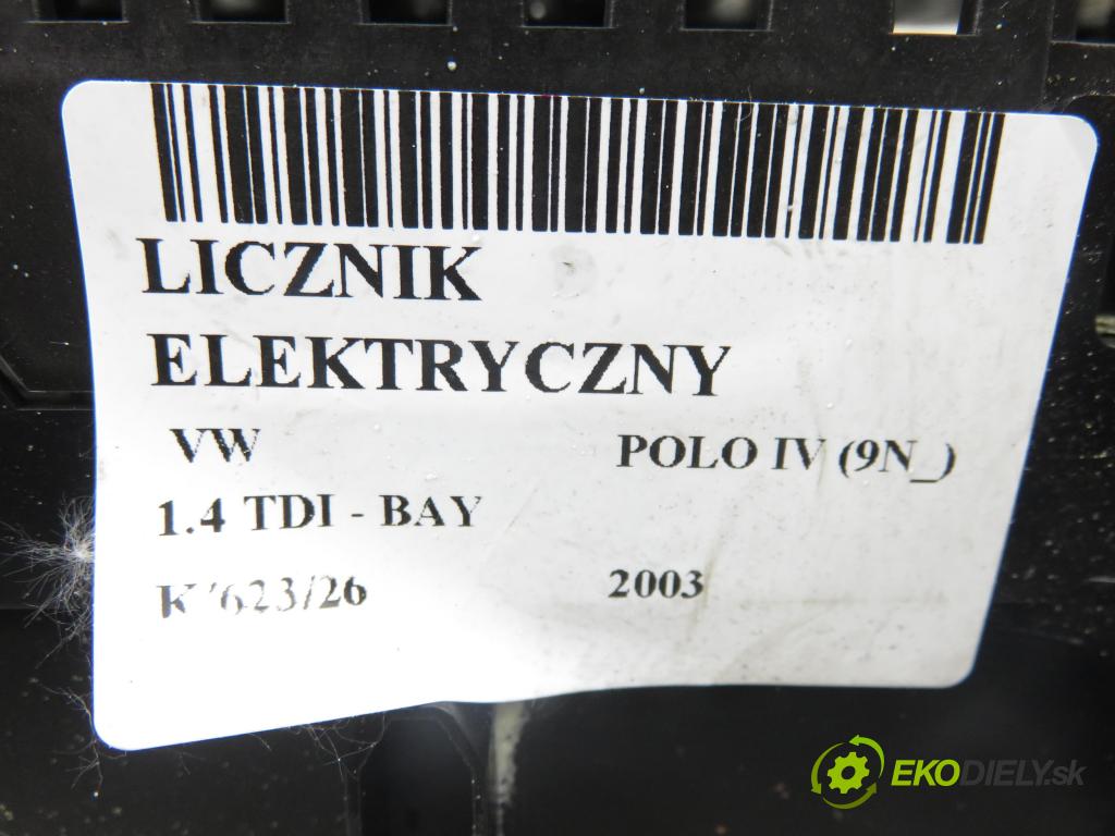 VW POLO (9N_) HB 2003 55,00 1.4 TDI - BAY 1422,00 Prístrojovka elektrický 6Q0920800M