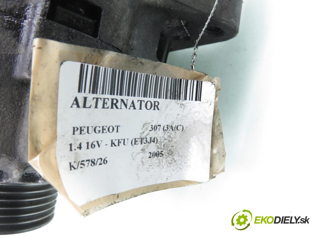 PEUGEOT 307 (3A/C) HB 2005 65,00 1.4 16V - KFU (ET3J4) 1360,00 Alternátor 9656956280 (Alternátor)