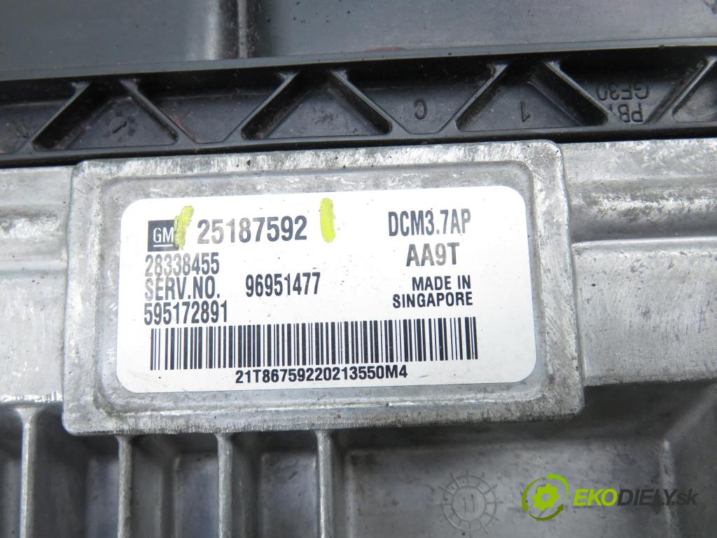 CHEVROLET CRUZE liftback (J305) HB 2012 120,00 2.0 Dsl - LNP 1998,00 Riadiaca jednotka Motor 25187592