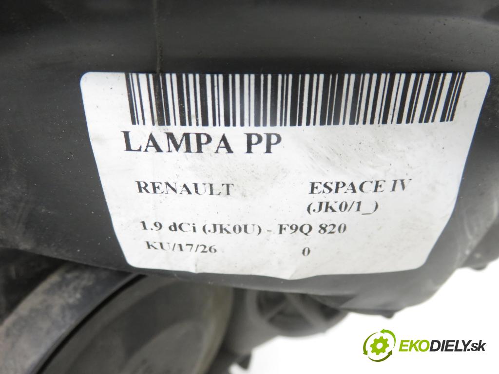RENAULT ESPACE IV (JK0/1_) VAN 2005 85,00 1.9 dCi 116 - F9Q 820 1870,00 Svetlo PP