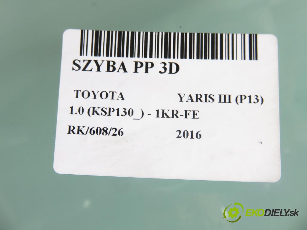 TOYOTA YARIS (_P13_) HB 2016 51,00 1.0 (KSP130_) 69 - 1KR-FE 998,00 okno PP 3D