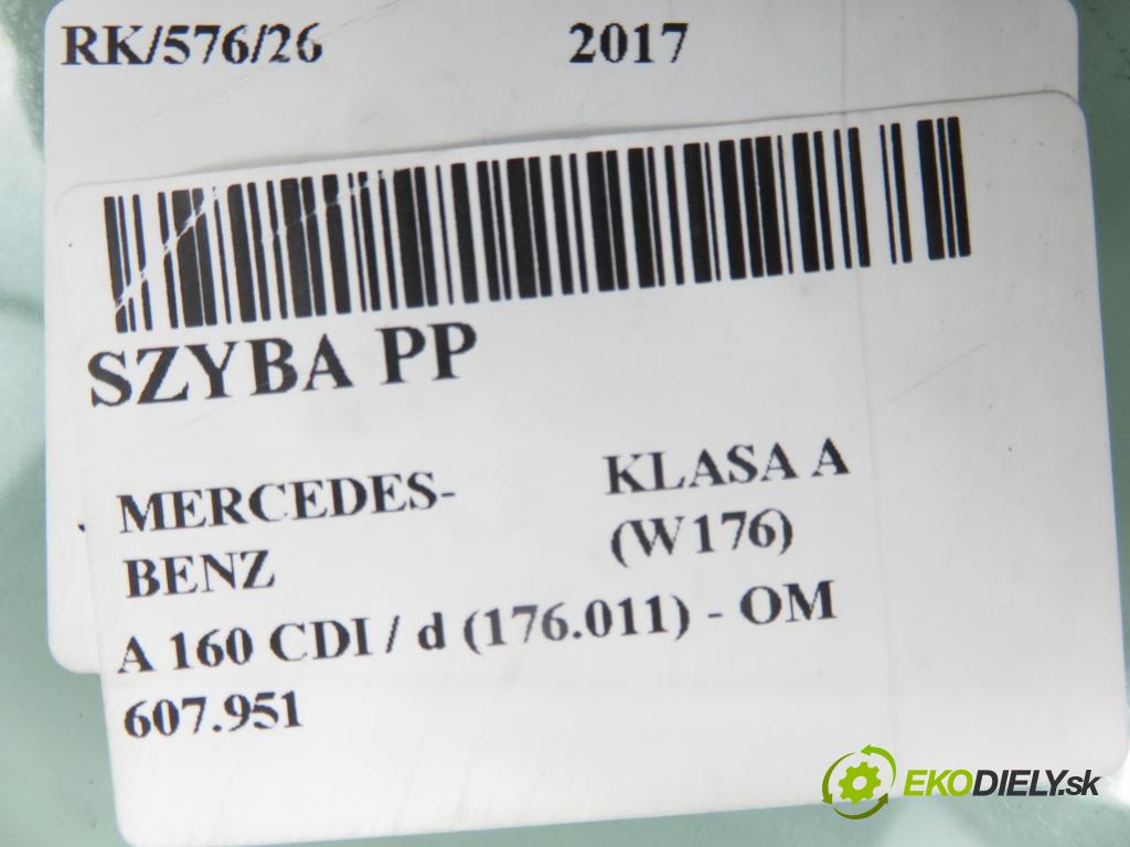MERCEDES-BENZ KLASA A (W176) HB 2017 66,00 A 160 CDI / d (176.011) 90 - OM 607.951 1461,00 Okno PP