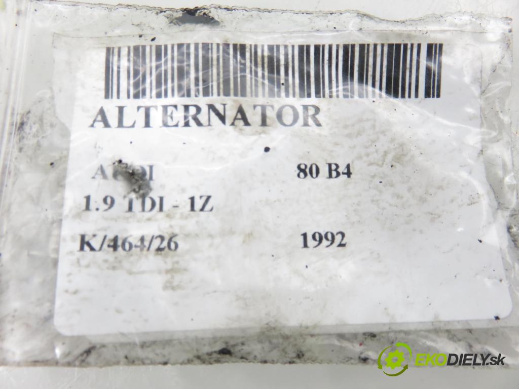 AUDI 80 (8C, B4) SEDAN 1992 66,00 1.9 TDI - 1Z 1896,00 Alternátor 028903025E ; 0123340001 (Alternátor)