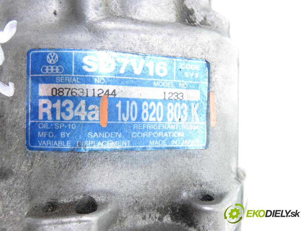 VW GOLF IV (1J1) HB 2003 74,00 1.9 TDI PD 101 - AXR 1896,00 KOMPRESOR: klimatizácie 1J0820803K (Kompresor klimatizácie)