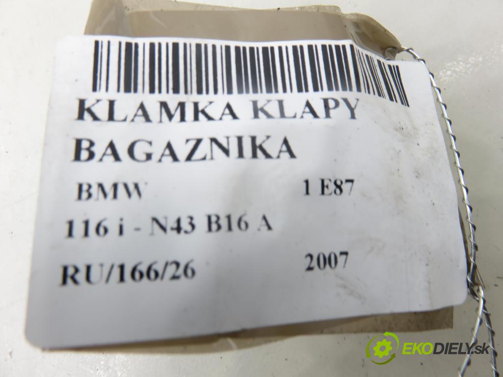 BMW 1 (E81) HB 2007 89,00 116 i 121 - N43 B16 A 1599,00 Kľučka dverí kufor 7200938