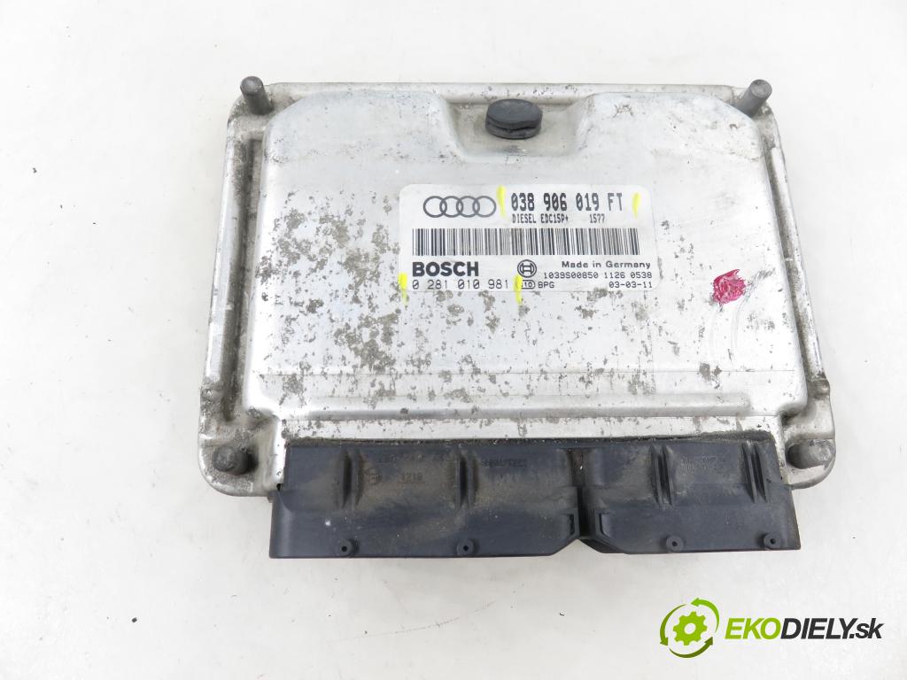 AUDI A3 (8L1) HB 2003 96,00 1.9 TDI PD 130 - ASZ 1896,00 Riadiaca jednotka Motor 038906019FT ; 0281010981