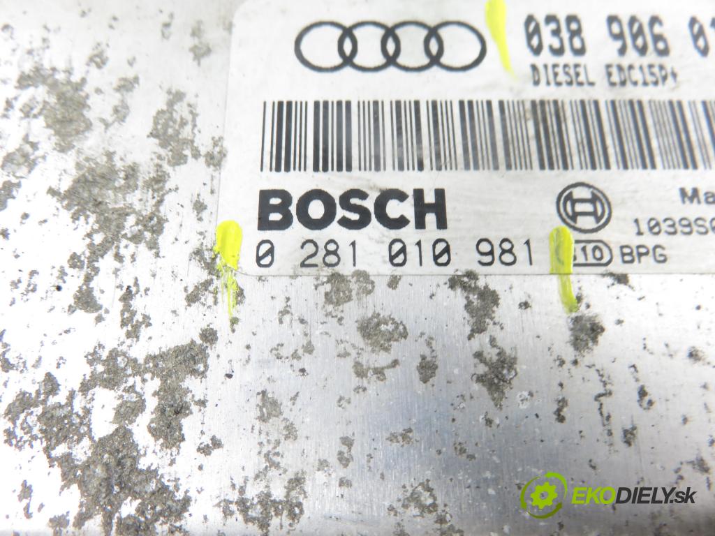 AUDI A3 (8L1) HB 2003 96,00 1.9 TDI PD 130 - ASZ 1896,00 Riadiaca jednotka Motor 038906019FT ; 0281010981