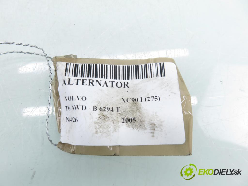 VOLVO XC90 I (275) SUV 2005 200,00 T6 AWD - B 6294 T 2922,00 Alternátor 0124625001 ; 8637849 (Alternátor)
