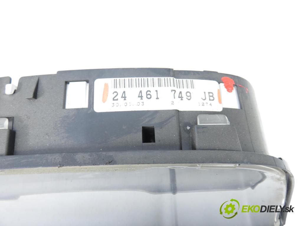 OPEL ZAFIRA A Nadwozie Wielkopojemne (MPV) (T98)  MINIVAN 2003 74,00 2.0 DTI 16V 101 - Y 20 DTH 1995,00 Prístrojovka elektrický 24461749JB