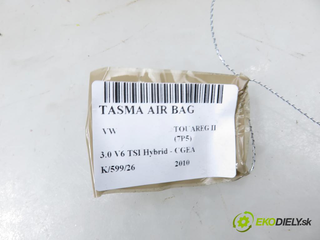 VW TOUAREG (7P5) SUV 2010 245,00 3.0 V6 TSI Hybrid - CGEA 2995,00 PÁSKA: air BAG 4H0953568B