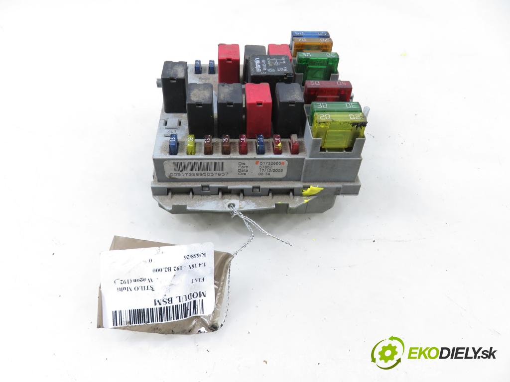 FIAT STILO Multi Wagon (192_) KOMBI 2004 70,00 1.4 16V 95 - 843 A1.000 1368,00 Skrinka POJISTKY: 51732865