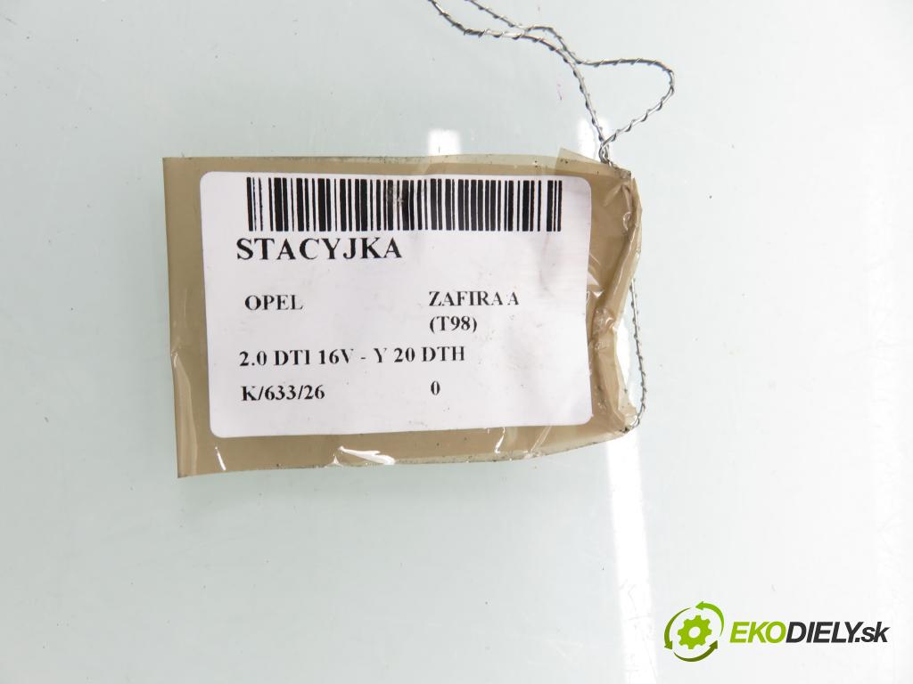 OPEL ZAFIRA A Nadwozie Wielkopojemne (MPV) (T98)  MINIVAN 2003 74,00 2.0 DTI 16V 101 - Y 20 DTH 1995,00 spinačka 90589389 ; 24445098 ; 5WK4763 (Spínacia skrinka)