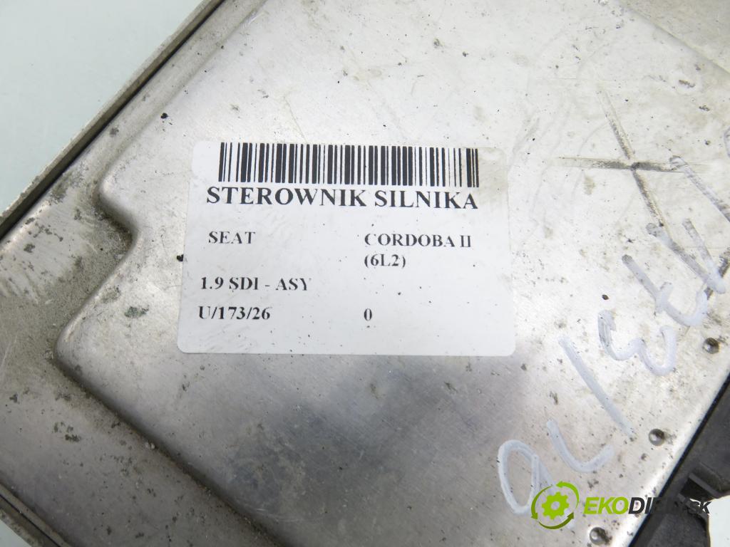 SEAT CORDOBA (6L2) SEDAN 2003 47,00 1.9 SDI - ASY 1896,00 Riadiaca jednotka Motor 038906012HP ; 0281011320
