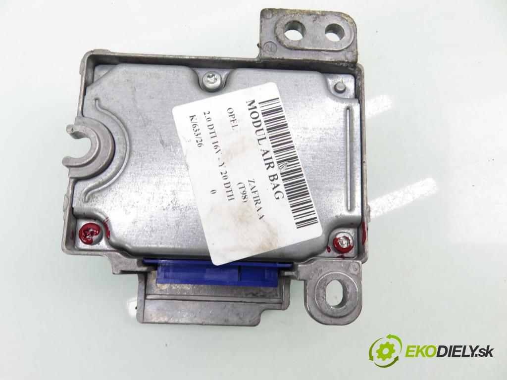 OPEL ZAFIRA A Nadwozie Wielkopojemne (MPV) (T98)  MINIVAN 2003 74,00 2.0 DTI 16V 101 - Y 20 DTH 1995,00 MODUL air BAG 09229303BG ; 5WK42926